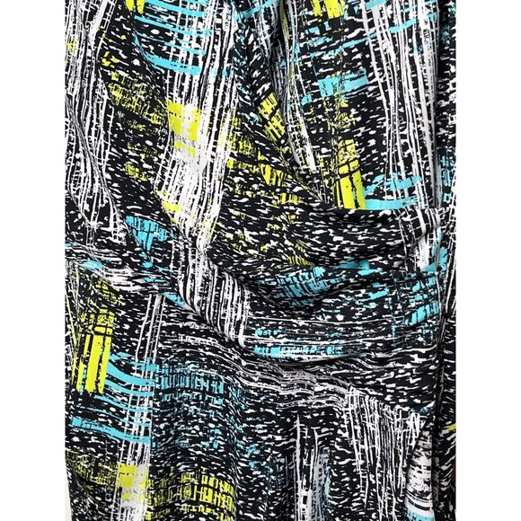 BCBGMAXAZRIA Abstract Print Ruched Sheath Dress XS - Picture 6 of 14